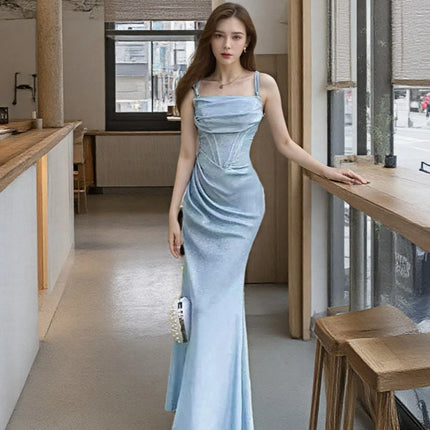 New Night Head Shop Foot Bath Health Club Technician Tooling Sexy Shoulder Strap Bar Bouncer dress Summer