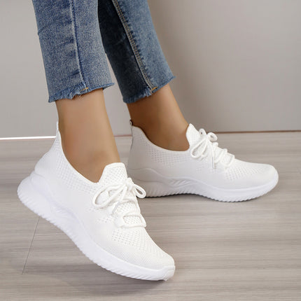 White Sneakers for Women 2025 Spring and Summer New Style Casual Versatile Mesh Hollow Breathable Sports Shoes That Don'T Tire Your Feet Running Shoes