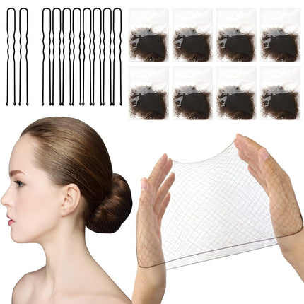 Hair Bun Maker Dance Net Bun Hairpiece Flight Attendant Hair Flower Bun Invisible Hair Net Wig Disposable Hair Bun