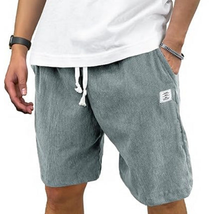 Men's Casual Sports Shorts Fitness Muscle American Quarterers Corduroy Breathable Shorts