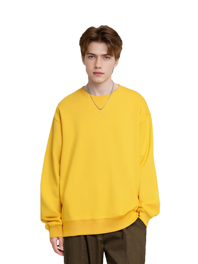 380g Heavyweight Pure Cotton Classy Cotton Tight and Warm Terry Round Neck Sweatshirt Trendyy and Versatile with Customizable Logo