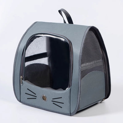 Cross-Border Backpack Cat Bag, Transparent and Visible, Portable Pet Supplies for Outings, Large-Capacity Space Capsule Backpack, Breathable and Lightweight