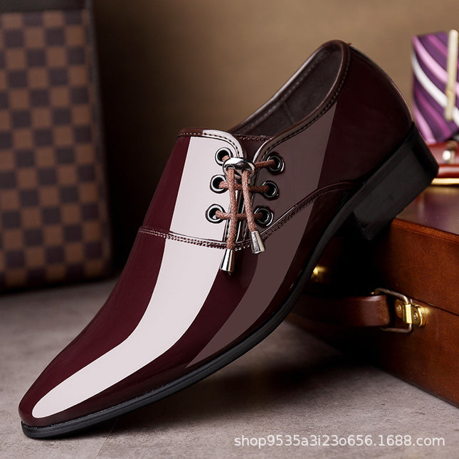 Factory Supply Business Formal Wear Glossy High-End Casual Trendy Summer Hollow Sandals Versatile Men's Shoes