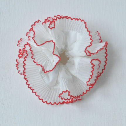 Contrast Color Lace Hair Accessories Fresh Small Floral Hair Band Sweet and Cute Ins Hair Rope Red Edge White Headdress