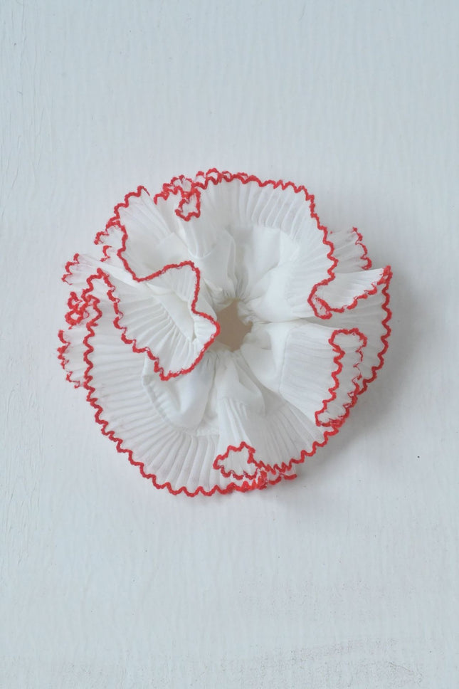 Contrast Color Lace Hair Accessories Fresh Small Floral Hair Band Sweet and Cute Ins Hair Rope Red Edge White Headdress