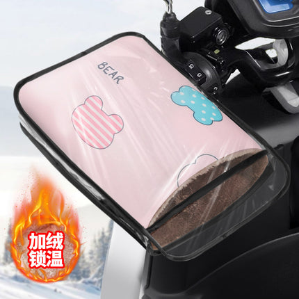 Electric Motorcycle Gloves, Winter Waterproof and Warm Handlebar Covers, Battery Car Tram Covers, Cycling Anti-Slip Cycling Covers