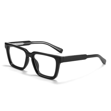 European and American Retro Thick Frame Flat Glasses Frame Men's and Women's CP Pin 8649 Fashion Color Block Fashion Anti-Blue Light myopia Frame
