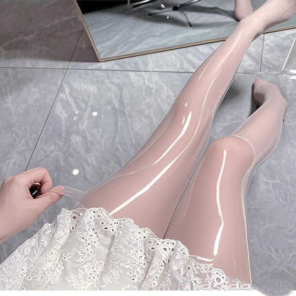 Horse Oil 8D Oily Socks Sexy Silky High-Density Large Size Reflective Pantyhose Anti-Snatch Oily Stockings Wholesale
