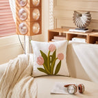 45*45cm [single pillowcase] / Pink tulips