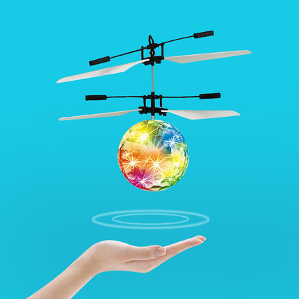 New strange toy remote control induction crystal ball colorful flash flying ball induction aircraft flash flying ball