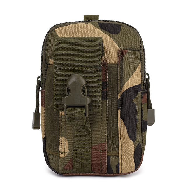 Tactical Camouflage Waist Bag Outdoor Multi-Functional Sports Running Bag Men's Waterproof Mobile Phone Bag Camping Cycling Waist Bag