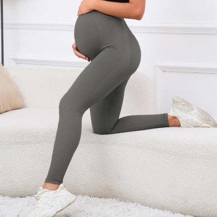 Cross-Border New Spring Style High-Waisted Belly-Supporting Pants for Pregnant Women, Leggings That Don'T Tighten the Stomach, Maternity Yoga Pants