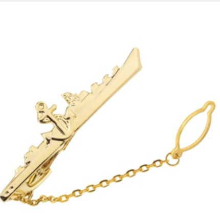 Boutique Fashion Personality Tie Accessories Men's Suit Tie Clip Sail Aircraft Musical Instruments Creative Tie Clip Two-color