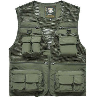 Four Seasons Photography Tooling Multi-Pocket Quick-Dry Vest Safety Waistcoat Logo Printing Men's and Women's Wear