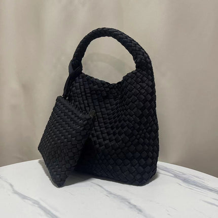 Nylon Cloth Woven Bag Cross-border Wind Diving Material Bag Large Capacity Portable Vegetable Basket Bag Chain Crossbody Bag
