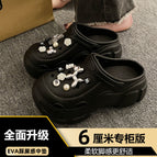Black 6cm [silver sesame street] / 38-39 [37-38 Foot Shoot]]