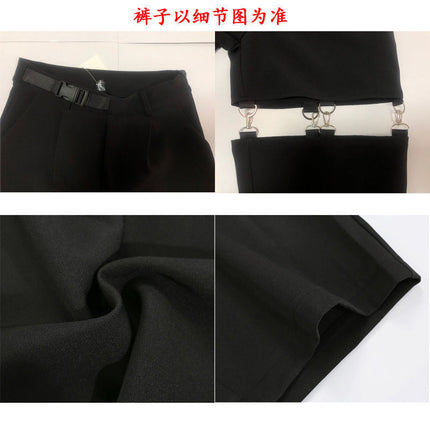 In-Stock 2025 New Dark Style Spicy Girl Workwear Rivet Hollow Casual Straight Loose Slimming Wide-Leg Pants