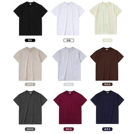 Cross-Border Supply Manufacturer Direct Sales T-Shirt Customized Round Neck Comfortable Loose Short-Sleeved T-Shirt Light Board Blank Board Summer Girls