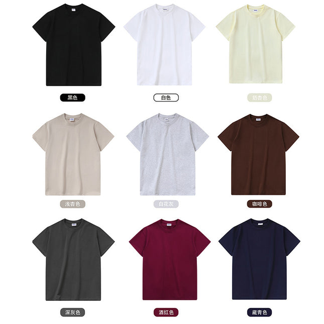 Cross-Border Supply Manufacturer Direct Sales T-Shirt Customized Round Neck Comfortable Loose Short-Sleeved T-Shirt Light Board Blank Board Summer Girls