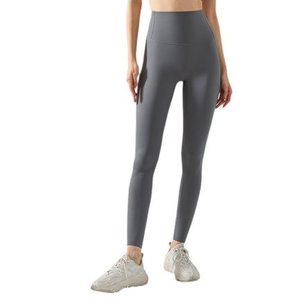 Jelly Silicone Cloud-Sense Yoga Pants Autumn and Winter New Women's High-Waist Hip-Lifting Nine-Point Pants for Outer Wear Slimming Sports Fitness Pants