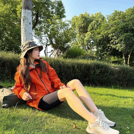 Spring and Autum Jacket Orange Orange Windproof New Anti-Splash Camping Style Travel Hiking Mountaineering Clothing Outdoor Cover for Men and Women