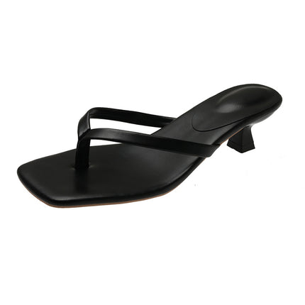 Square Toe Casual Beach Flip-Flops Women's Cross-Border Summer New European and American Foreign Trade Stiletto Women's Wholesale