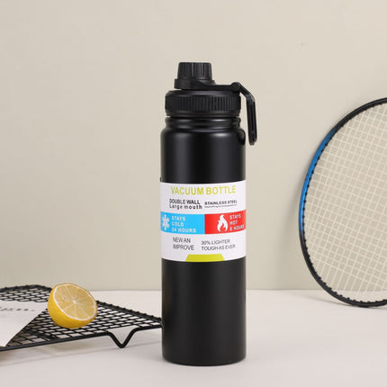 New thermos cup 304 stainless steel double-layer cup portable travel space pot large capacity outdoor sports water bottle