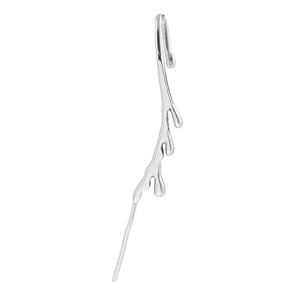 New Stainless Steel Cast Tiger Snake Ear Hanger Punk Exaggerated Puncture Ear Needle Simple Slash Ear Spike Ear Stud