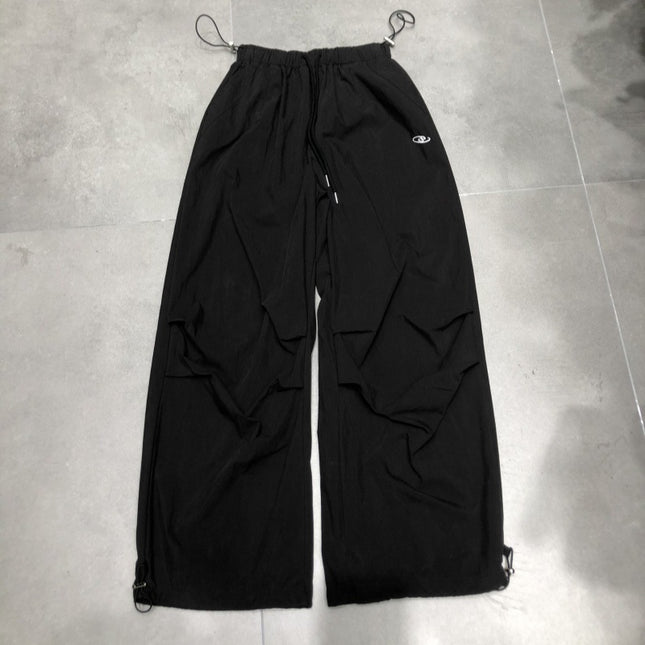 Easiest for Match American Retro Workwear Elastic Waist Drawstring Leggings Loose Slimming Look Casual Pants 2025 Spring and Summer New Products