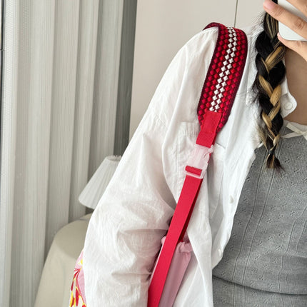 Nylon Colorful Creative Braided Rope Universal Summer Women's Rope Side-Span Double Buckle Twist Rope Homemade Braided Bag Shoulder Strap