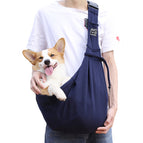 Cat bag slung 65*30*80CM / dark blue buckle adjustable pet bag