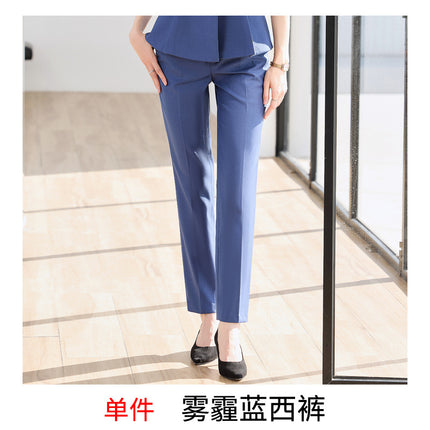 New Professional suit Women's Summer Short-sleeved Fashion Temperament Goddess Fan Jewelry Shop Beauty Salon Front Desk Reception Work Clothes