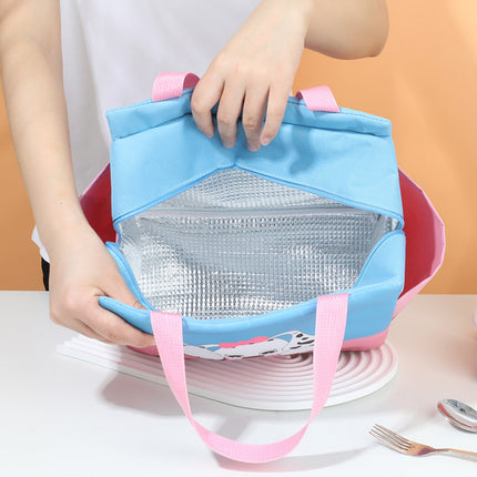 New Cartoon Double Lunch Bag Large Capacity Student Lunch Bag Outgoing Portable Lunch Box Insulation Bag