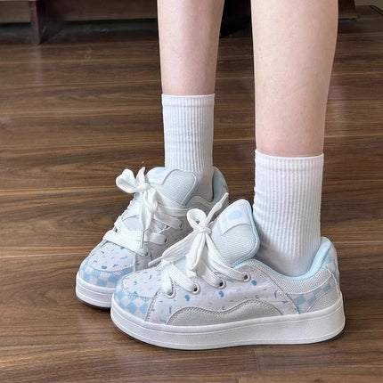 Original Korean-style Xiaozhong Blueberry Bread Shoes Women's Ins Trendy 2025 Spring New All-match Casual Sneakers for Students