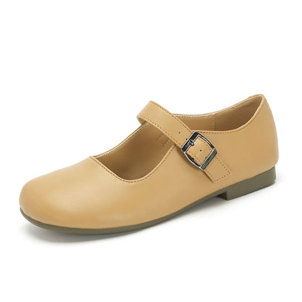 Mary Jane shoes women's new square toe niche French retro shallow mouth strap flat slimming breathable soft bottom single-layer shoes