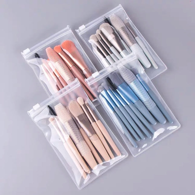 8 Makeup Brush Set Portable Soft Hair Powder Concealer Eye Shadow Blush Foundation Brush Full Set Beauty Tools