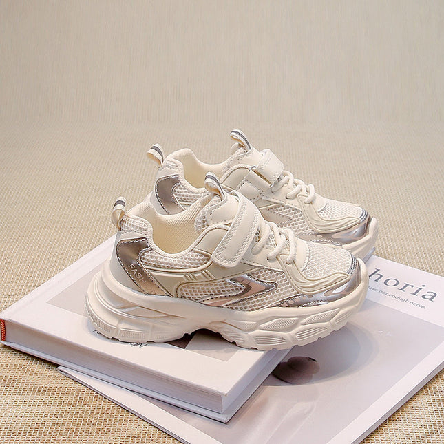 Girls' Sneakers 2026 New Spring and Autumn Children's Shoes Mesh Breathable Dad Shoes Summer Style Boys' Mesh Shoes