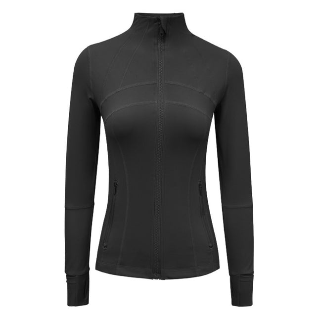 Classic DF Jacket Sports Jacket Women's Professional Training Advanced Sense Vertical Collar Yoga Suit Outer Wear Running Fitness Jacket