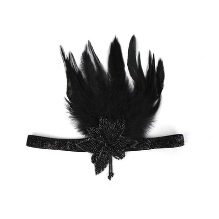 European and American Vintage Hair Band 1920 Great Gatsby Inspired Feather Headband Cocktail Party Hair Accessories