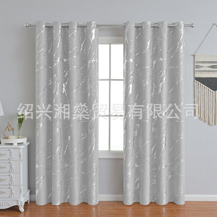 Factory direct modern simple living room bedroom high shading marble hot silver high precision curtain cloth a generation of hair
