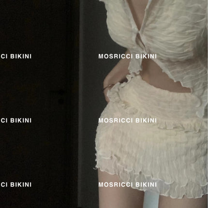 2026 Designer New Two-Piece Women's Swimsuit Bikini Three-Piece Set Hot Girl Swimwear Covering Flaws Hot Spring Wholesale