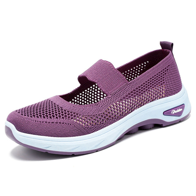 Shoes Women's Summer New Breathable Casual Shoes Hollow Soft Sole Cave Shoes Outer Wear Slip-on Old Beijing Cloth Shoes Women