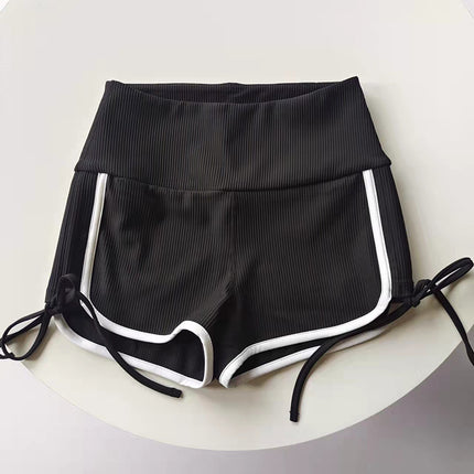 New Summer Quick-Drying Side Drawstring Sexy Hot Pants for Dancing, Fitness and Running, Breathable Three-Point Yoga Shorts for Women