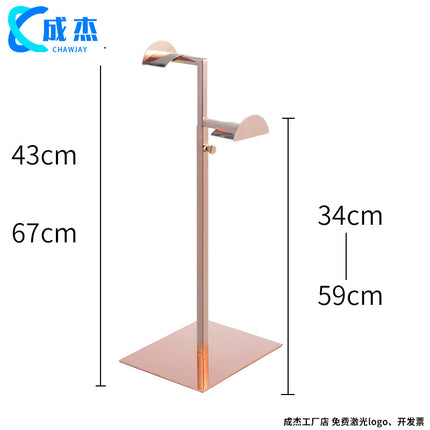 Cross-border Source Stainless Steel Display Hanging Bag Display Rack Women's Bag Rack Support Bag Rack Floor Adjustable Bag Rack