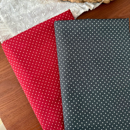 Cotton 21-Count Twill Digital Direct Printing Fabric Korean Polka Dot Small Clear Floral Cloth Pants Bag DIY
