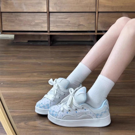 Original Korean-style Xiaozhong Blueberry Bread Shoes Women's Ins Trendy 2025 Spring New All-match Casual Sneakers for Students