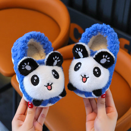 Winter Children's Cotton Slippers Girls' Princess Non-slip Warm Parent-child Large Small and Medium-sized Children's Baby Toddler Bag with Cotton Shoes Winter