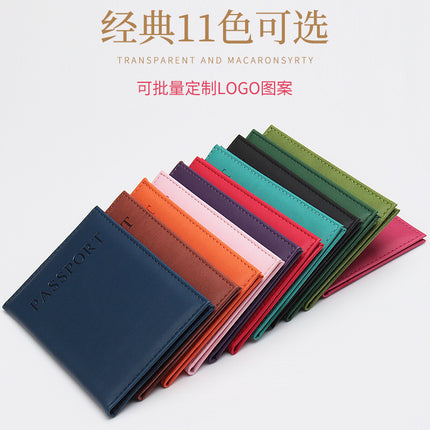 Leather Passport Cover, Passport Bag, Logo Wholesale, English Pu Leather Passport Holder, Amazon Cross-Border Card Holder