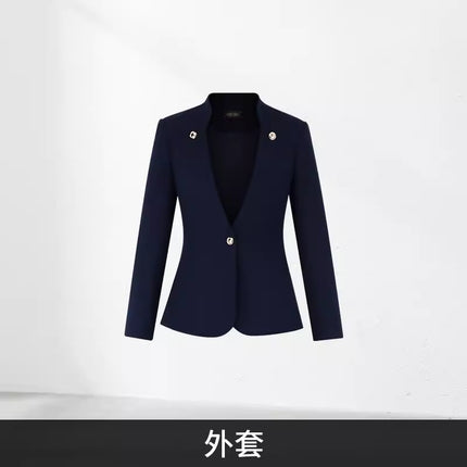 Chinese retro professional suit women's suit formal wear Hotel manager Front desk reception sales department jewelry shop overalls