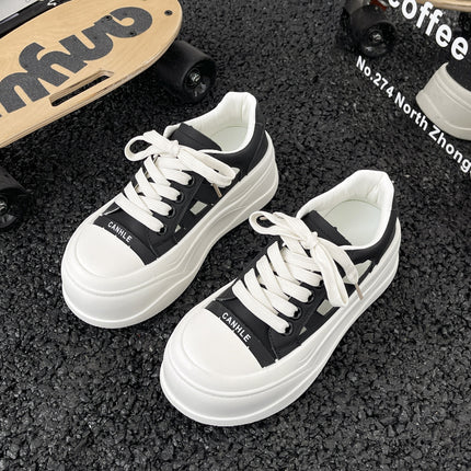 Breathable Thick-Soled White Shoes for Women, Height-Increasing Sneakers, 2025 Summer New Versatile Soft-Soled Casual Sports Shoes for Women